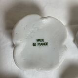 White porcelain rose shaped candle holders