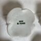 White porcelain rose shaped candle holders
