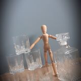 Set 6 sky glasses and square carafe