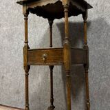 English Napoleon III period oak pedestal table circa 1880