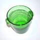 Vintage Biot Green Bubble Glass Ice Bucket - 13cm Ice Cream Pot Vase
