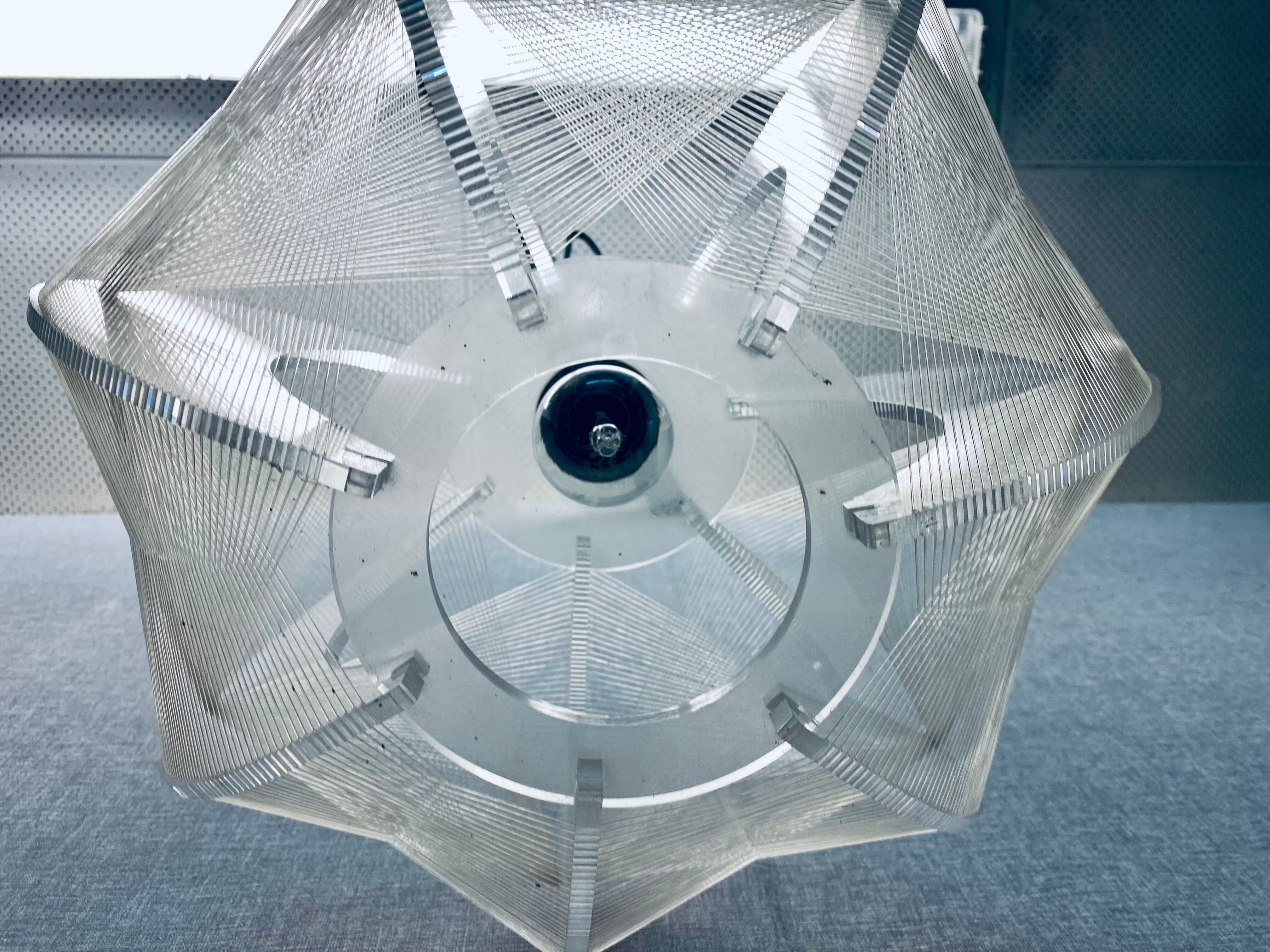 Sompex pendant lamp of perspex made by Paul Secon