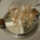 Lot of 6 vintage Rosaline shot glasses
