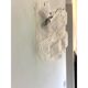 Set of Two Transparent “Ricci” Murano Glass Wall Sconces in Mazzega Style