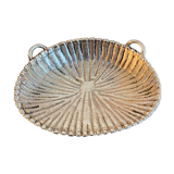 Silver metal basket ashtray
