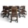 8 chaises de style Renaissance en noyer massif