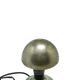 Mushroom table lamp, silver metal, black bakelite, Poland, 1950s