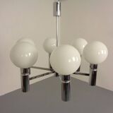 Opaline Glass Pendant Lamp from Sölken Leuchten, Germany, 1960s