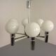 Opaline Glass Pendant Lamp from Sölken Leuchten, Germany, 1960s
