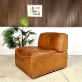 Brutalist Style DS-15 Leather Lounge Chair from De Sede, Switzerland 1970s