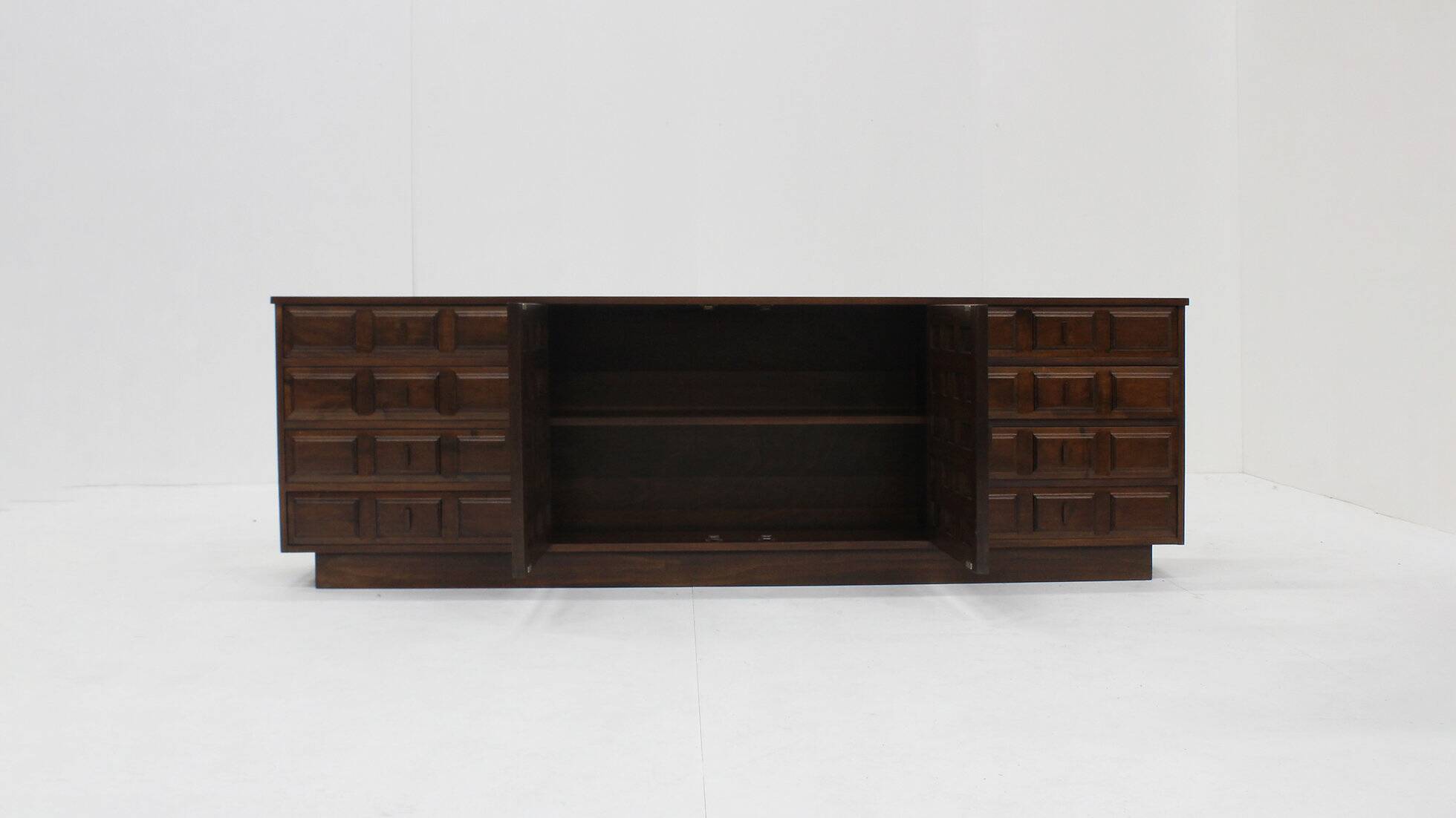 Spanish brutalist sideboard credenza