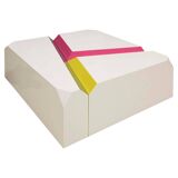 Modular Coffee Table Made In Coloured Lacquered Wood With Gloss FInish