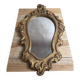 Antique gilded stucco mirror – Louis XV rococo style – 42 cm