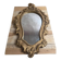 Antique gilded stucco mirror – Louis XV rococo style – 42 cm