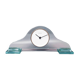 1970s table clock by omodomo in crystal. made in italy