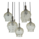 cascade PENDANT LIGHT - 7 shades - bubble glass and chrome - 1960/70s