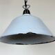 Industrial French Grey Enamel Factory Pendant Lamp, 1960s