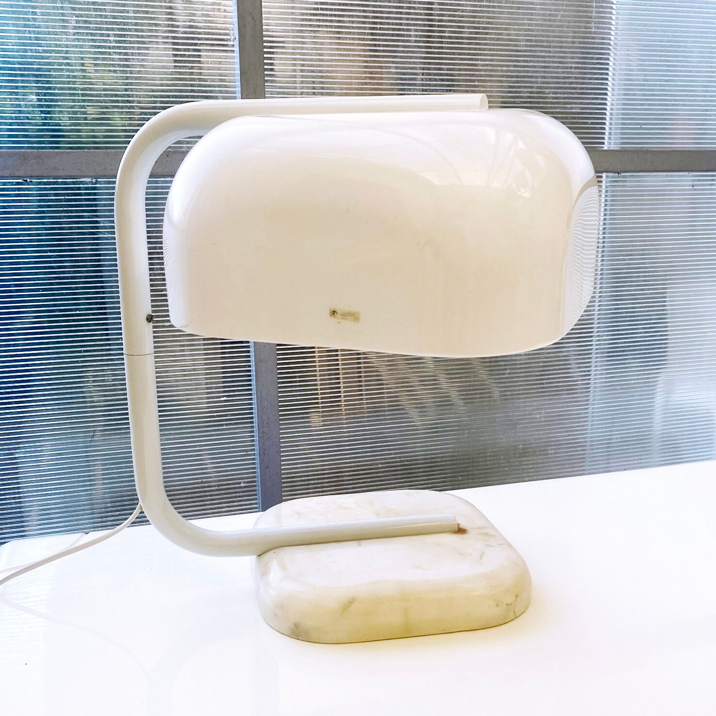 Desk Lamp Base Marble Harvey Guzzini 70s