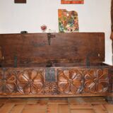 Solid oak chest