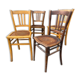 4 vintage mismatched coffee bistro chairs