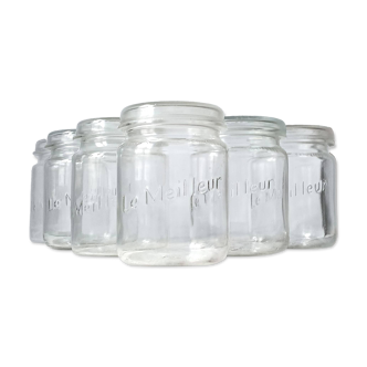 Set of 6 old jars "the best"