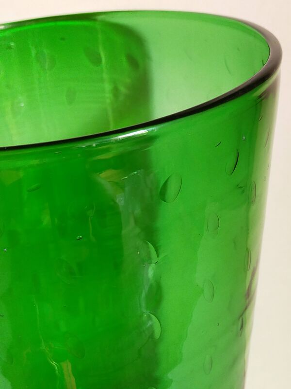 Vase en verre soufflé d'Empoli 35 cm