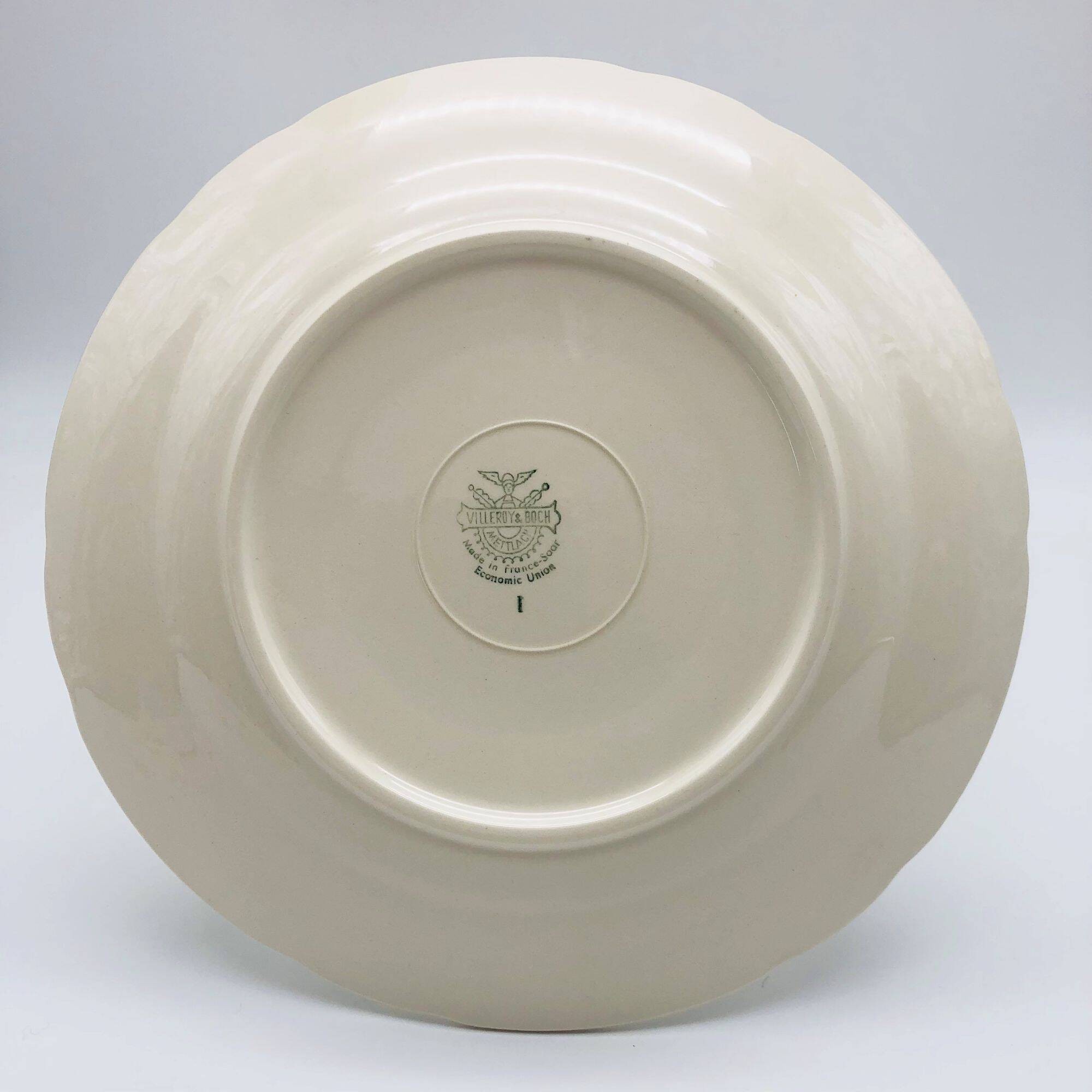 6 Antique Dinner Plates Stamped “Villeroy & Boch”.