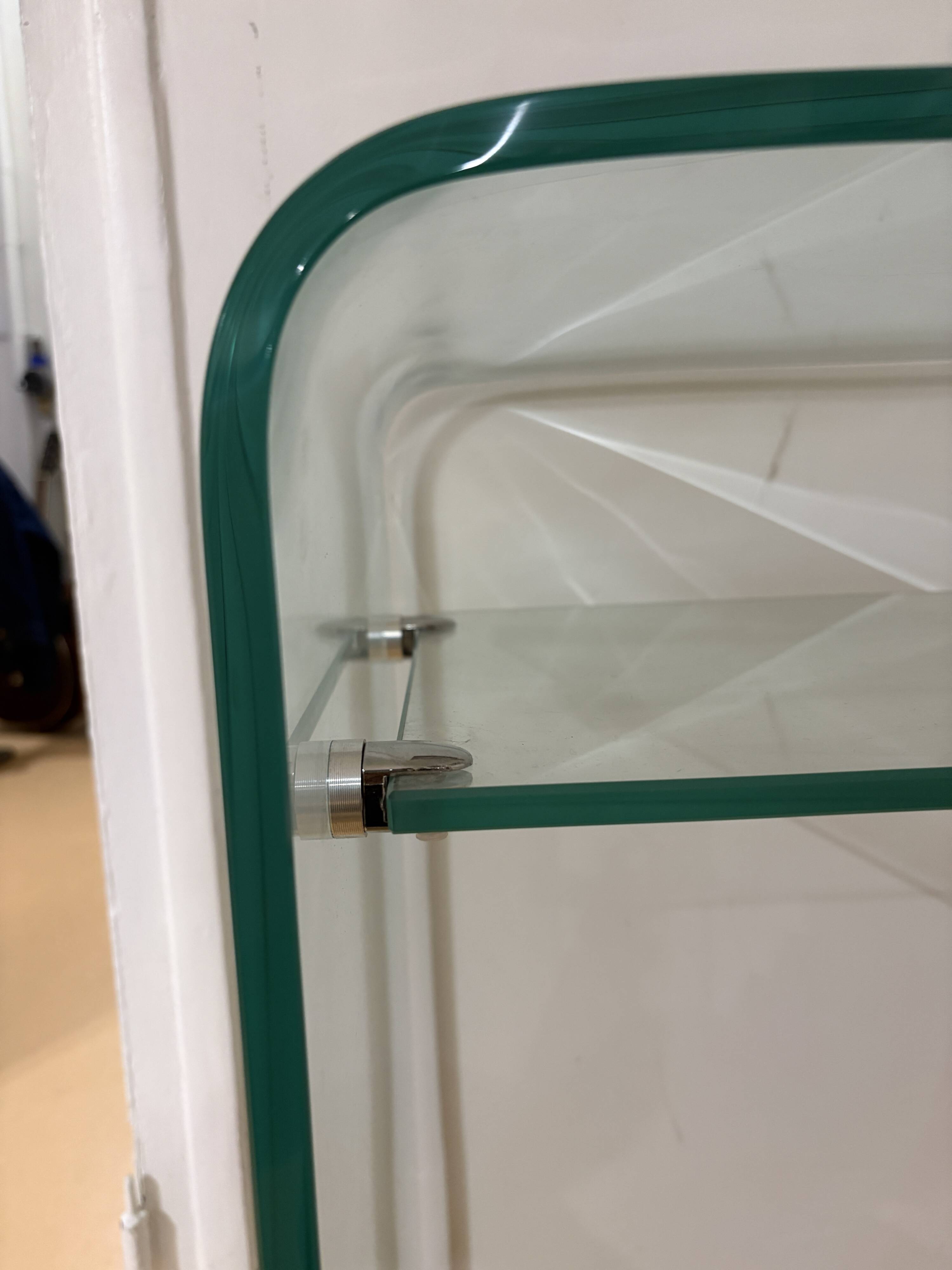 Console/bureau en verre trempé