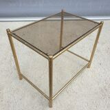 Coffee table bamboo smoked glass