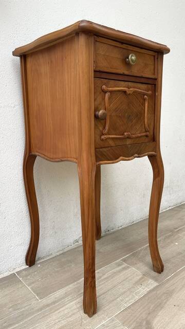 Nightstand Antique Wood and MARBLE