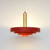 Red Scandinavian lamp, Denmark 1960s
