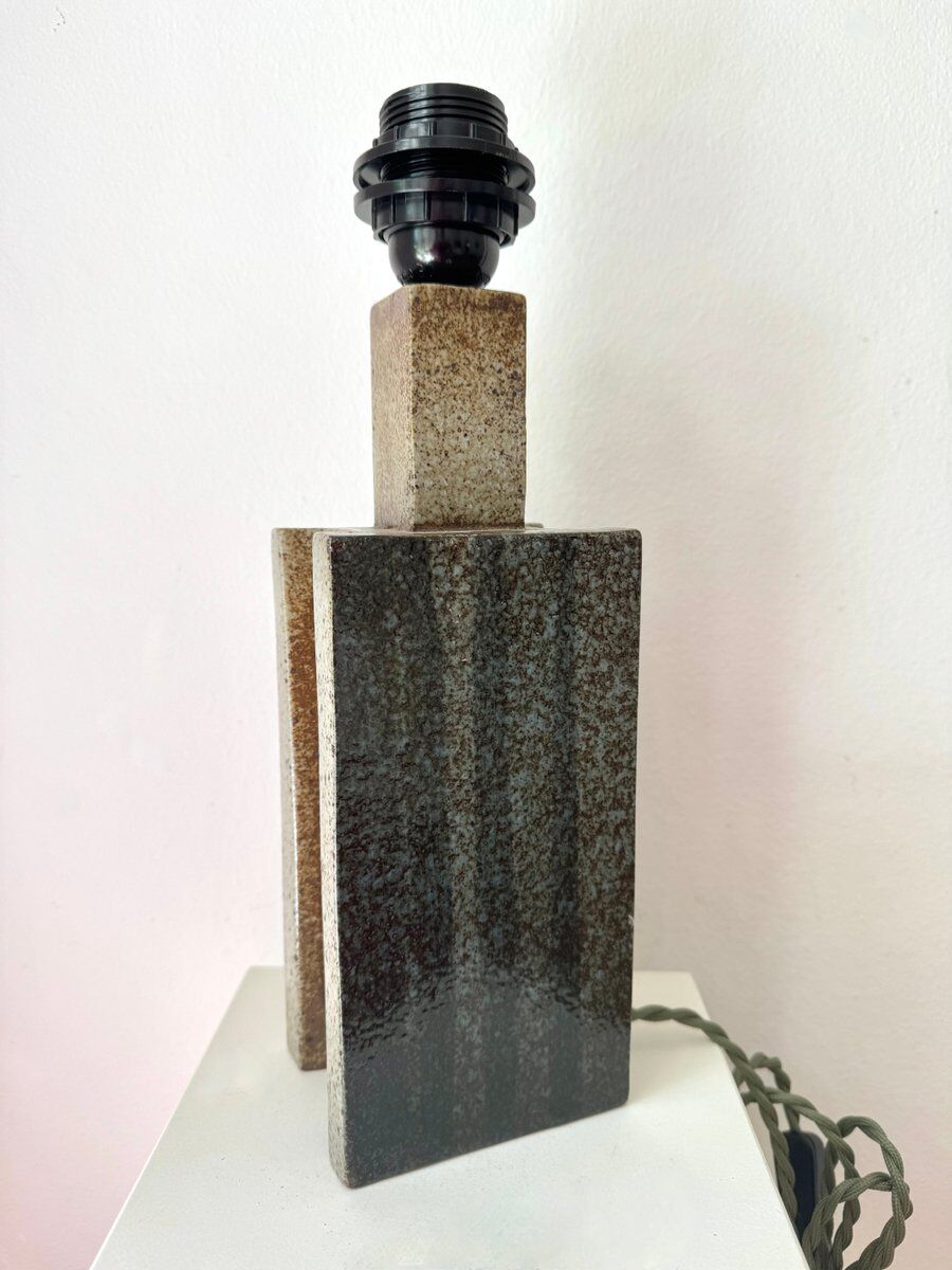 Mid-century modern stoneware Palshus table lamp by Per Linneman Schmidt, Denmark, 1960s