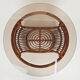 Rattan and glass coffee table