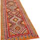 Turkish Handwoven Vintage Herki Kilim 105 cm x 336 cm