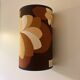 Vintage 70s printed flower wall lamp - Mid Century fabric