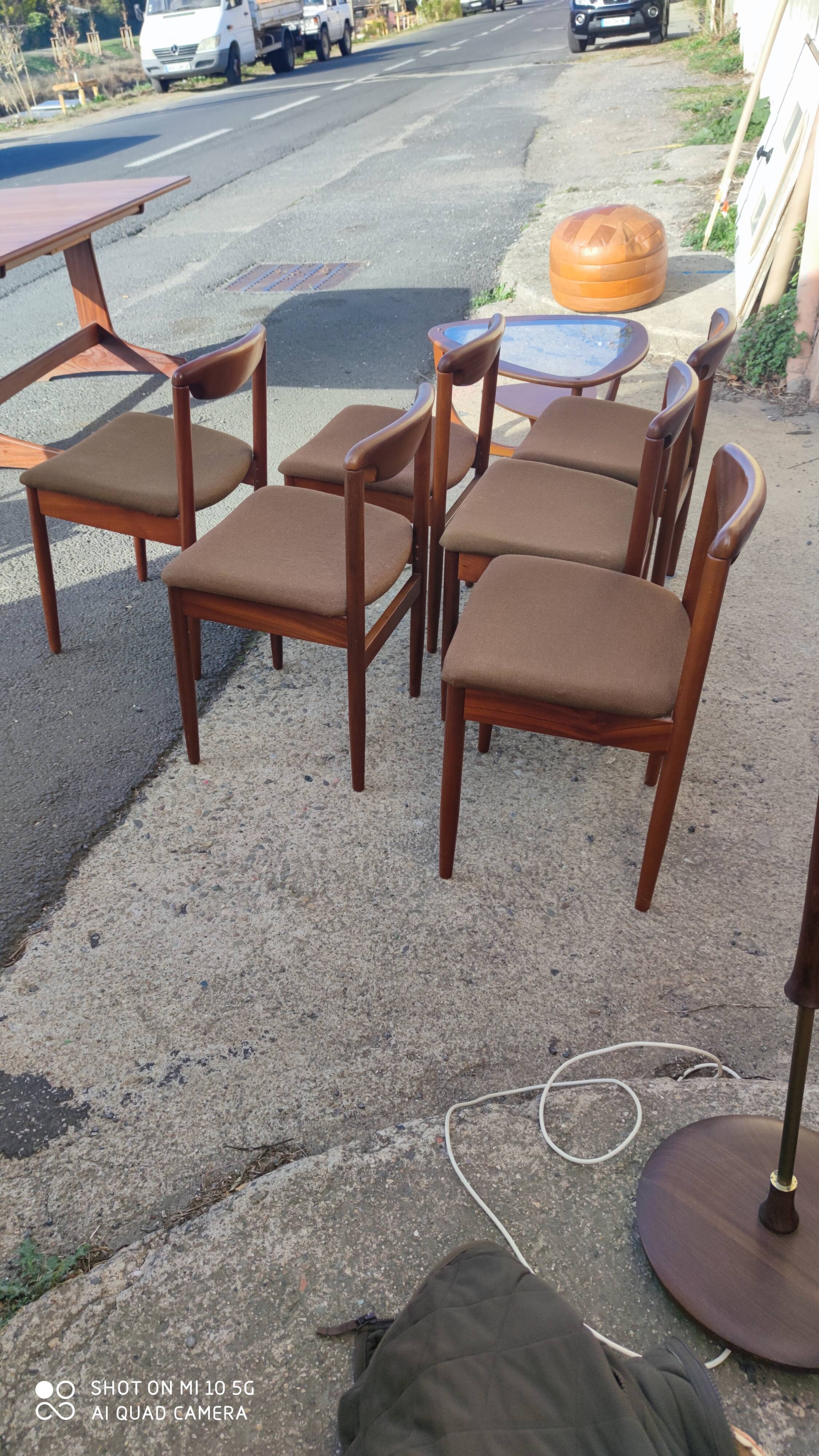 Set of 6 teak chairs circa 1960