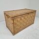 Mid-Century Italian Woven Rattan and Bamboo Blanket Chest or Trunk, 1970's