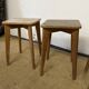 Série de 5 tabourets d'atelier en bois vintage