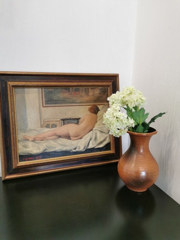 Brown vase marked Austria