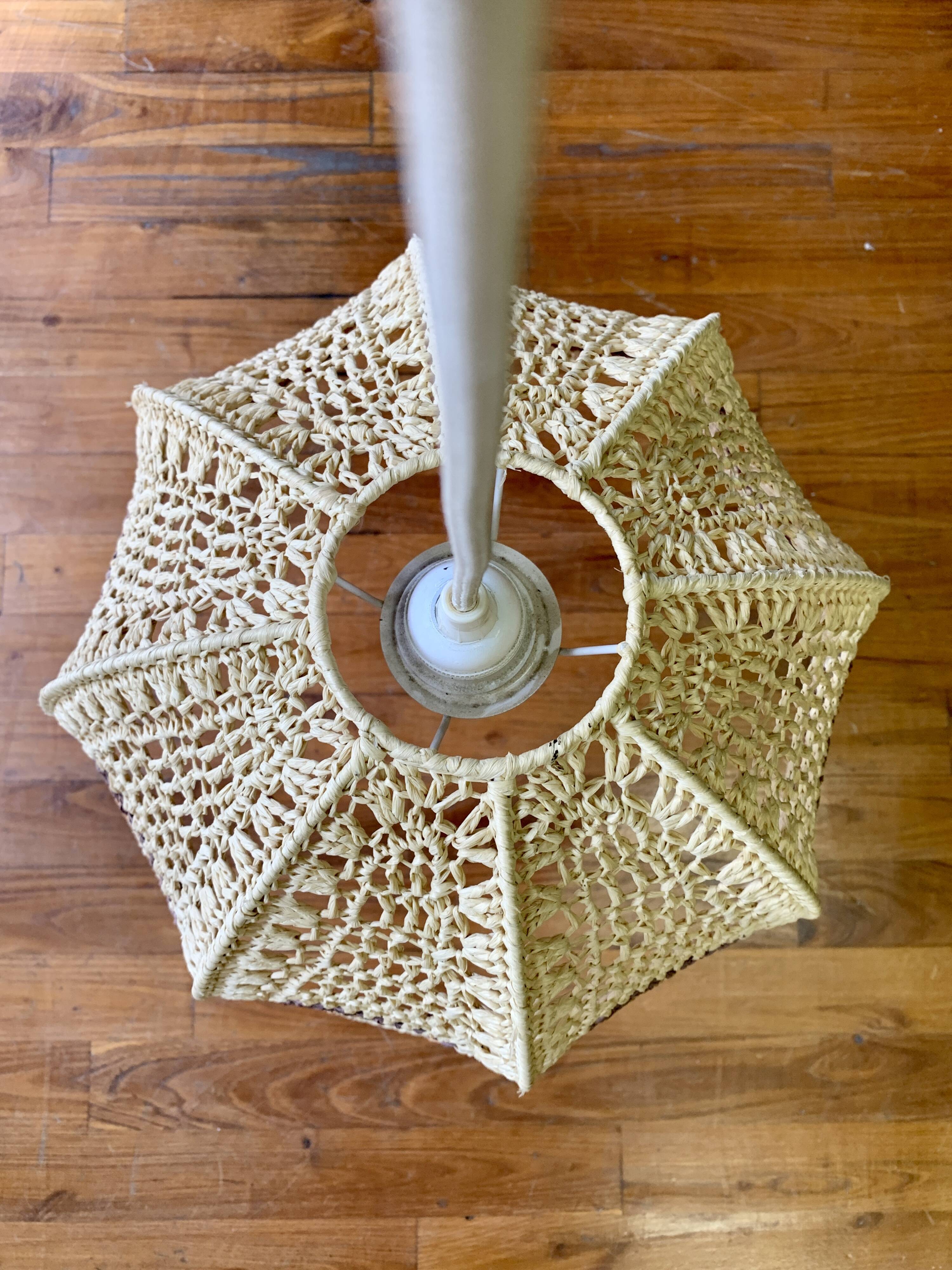 Suspension flowers in raffia - 60s