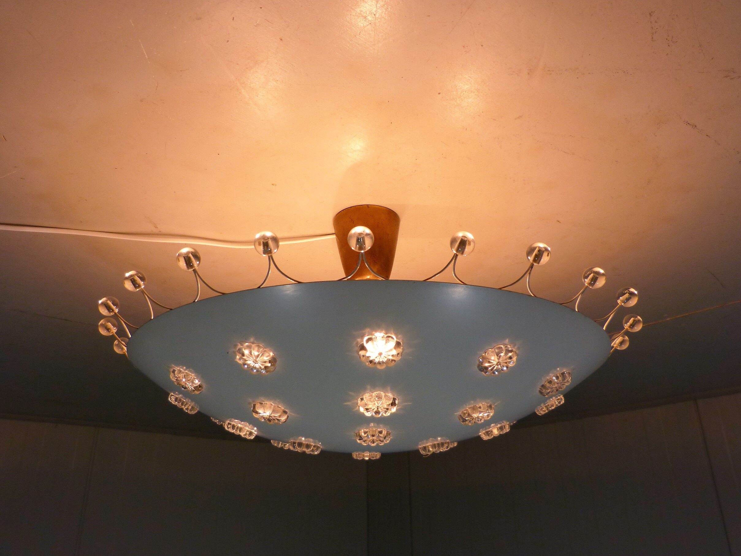 Large ceiling lamp by Emil Stejnar for Rupert Nikoll, Austria 1950's
