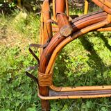 Ancienne chaise longue en rotin et osier, vers 1930