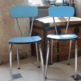 set of 2 Formica chairs from the 1970s
