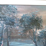 Tableau peinture au couteau intitulée crepuscule