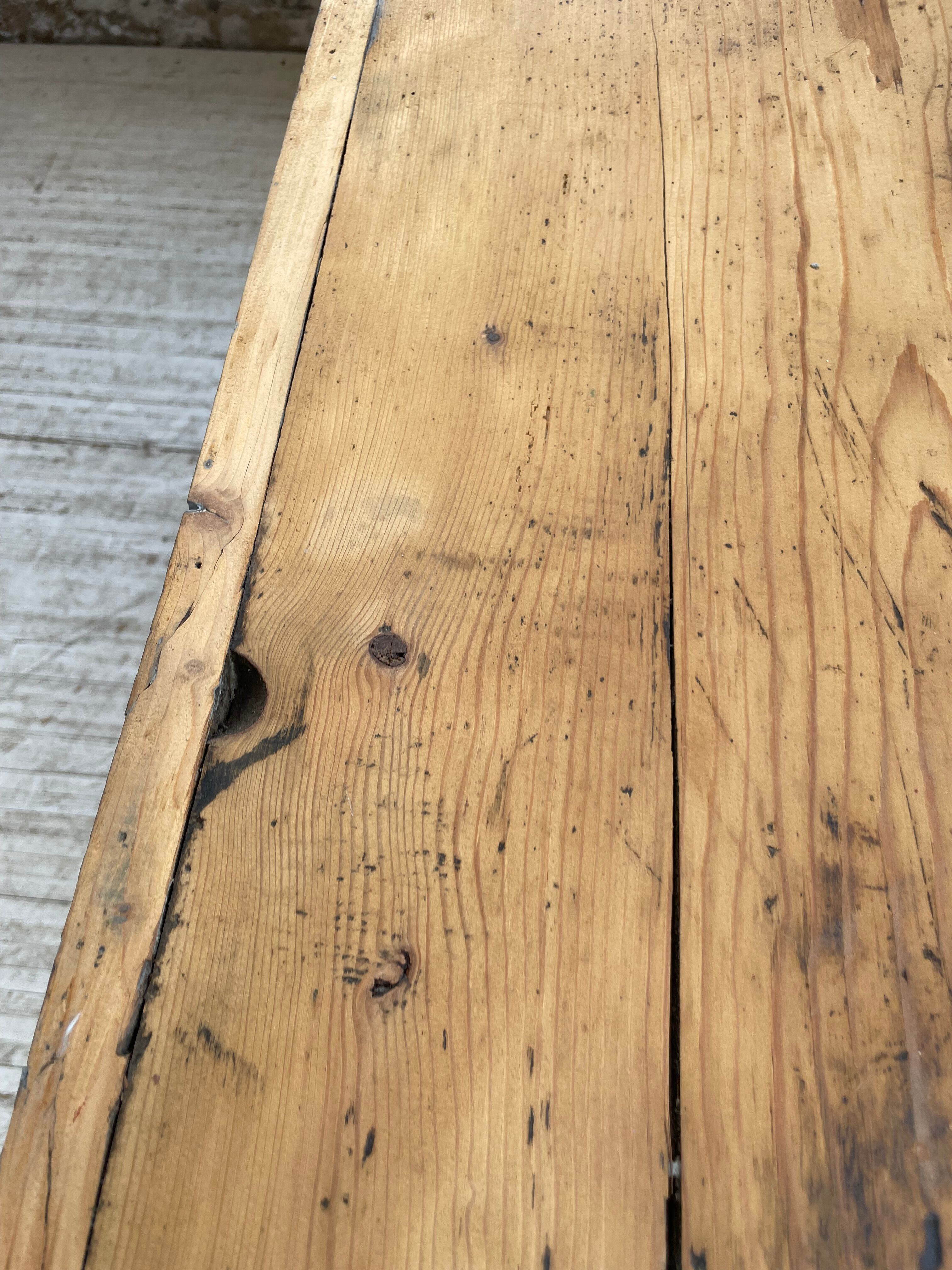 Factory blue patinated workshop furniture