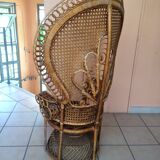 Emmanuelle Peacock vintage armchair 70