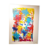 Abstract painting by decorator Erik Huet Alvarez