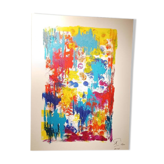 Abstract painting by decorator Erik Huet Alvarez