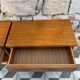 Pair of bedside tables with tapered legs, 1960s/70s