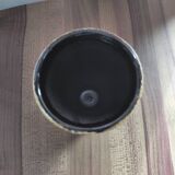 Small honey ocher lava enamel vase